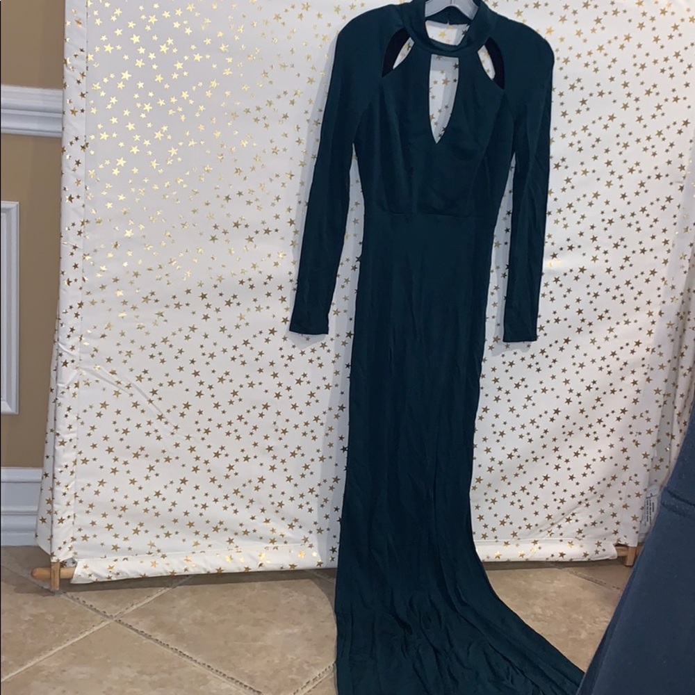 Cut out gown with high slit